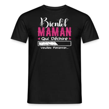 Bald Mama, die in Tränen ausbricht, bitte warte, Mutter - Männer T-Shirt - Schwarz - Vorne - AI Model Male 178 light (178cm)