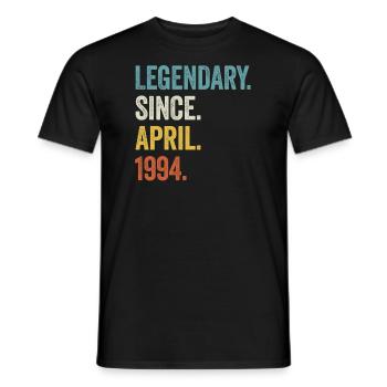 30. Geburtstag 30 Jahre Legendary Since April 1994 - Männer T-Shirt - Schwarz - Vorne - AI Model Male 178 light (178cm)