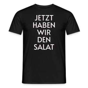Maintenant, nous avons la salade - T-shirt homme - noir - Devant - AI Model Male 178 light (178cm)