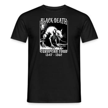 black death - Men's T-Shirt - black - Front - AI Model Male 178 light (178cm)