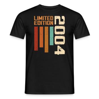 Vintage 2004 Birthday Gift 2004 Retro 2004 - Men's T-Shirt - black - Front - AI Model Male 178 light (178cm)