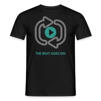 The beat goes grunge - Men's T-Shirt - black - Front - AI Model Male 178 light (178cm)