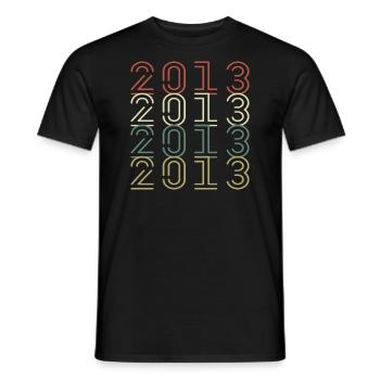 Original 2013 Vintage Vintage Anniversaire Rétro - T-shirt homme - noir - Devant - AI Model Male 178 light (178cm)