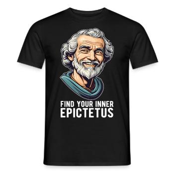 Epictetus Epiktet Stoizismus Philosoph Stoiker - Männer T-Shirt - Schwarz - Vorne - AI Model Male 178 light (178cm)