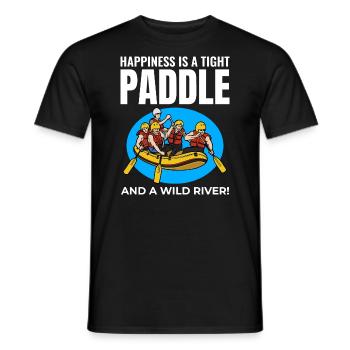 Rafting Team Floß Wildwasser Rafter Paddel Lustig - Männer T-Shirt - Schwarz - Vorne - AI Model Male 178 light (178cm)