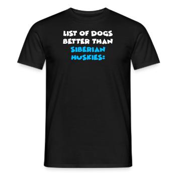 Siberian Husky Siberian Huskies Fan Owner - Men's T-Shirt - black - Front - AI Model Male 178 light (178cm)