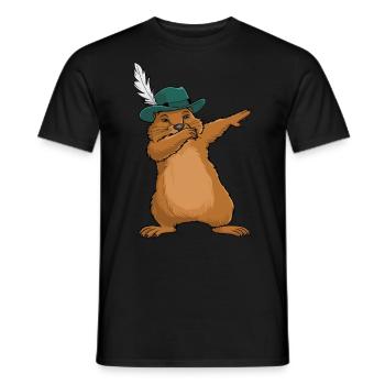 Murmeltier für einen Murmeltier Liebhaber - Männer T-Shirt - Schwarz - Vorne - AI Model Male 178 light (178cm)