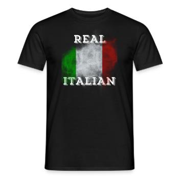 Italien T-Shirt Flagge Urlaub Sommer Palme - Männer T-Shirt - Schwarz - Vorne - AI Model Male 178 light (178cm)