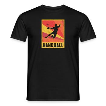 Handball Joueur Handball Joueur Entraîneur Retro - T-shirt homme - noir - Devant - AI Model Male 178 light (178cm)