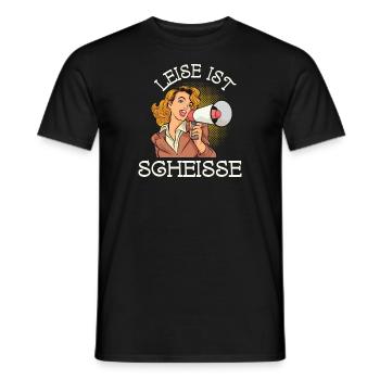 Quiet Is Shit Woman Pop Art Look rétro - T-shirt homme - noir - Devant - AI Model Male 178 light (178cm)