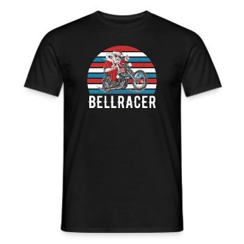 Biker Santa Claus Gift Motorcyclist - Men's T-Shirt - black - Front - AI Model Male 178 light (178cm)