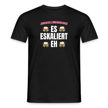 Enterrement de vie de jeune fille mariée drôle dicton - T-shirt homme - noir - Devant - AI Model Male 178 light (178cm)