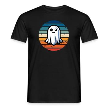 Fantôme Vintage Coucher de soleil - T-shirt homme - noir - Devant - AI Model Male 178 light (178cm)