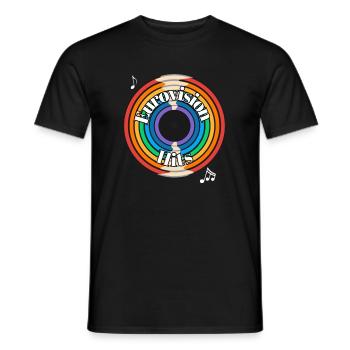 Eurovision Switzerland 2025 - Men's T-Shirt - black - Front - AI Model Male 178 light (178cm)