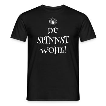 DU SPINNST WOHL - SPINNER - SPINNE - SPINNENNETZ - Männer T-Shirt - Schwarz - Vorne - AI Model Male 178 light (178cm)