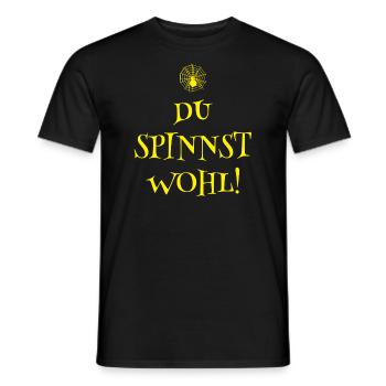 DU SPINNST WOHL - SPINNER - SPINNE - SPINNENNETZ - Männer T-Shirt - Schwarz - Vorne - AI Model Male 178 light (178cm)