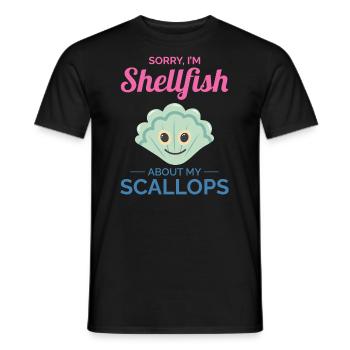 Jakobsmuscheln Sammler Strandräuber Schalentiere - Männer T-Shirt - Schwarz - Vorne - AI Model Male 178 light (178cm)