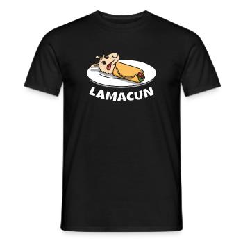 Lamacun Lama Alpaga Kebab Lahmacun Nourriture - T-shirt homme - noir - Devant - AI Model Male 178 light (178cm)
