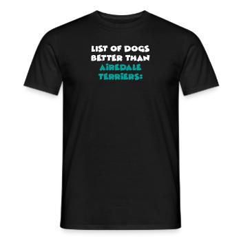 Airedale Terrier - Men's T-Shirt - black - Front - AI Model Male 178 light (178cm)