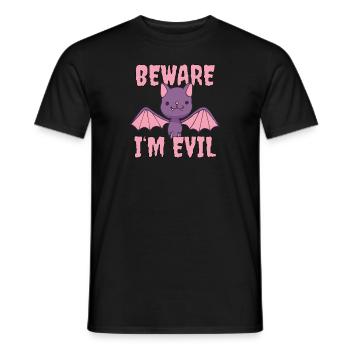 Cute Halloween Bat Funny Saying - Men's T-Shirt - black - Front - AI Model Male 178 light (178cm)