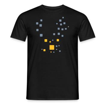 Motif Art Déco - Abstrait - T-shirt homme - noir - Devant - AI Model Male 178 light (178cm)
