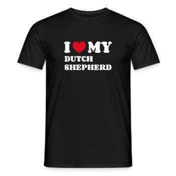Dutch Shepherd Hollandse Herdershond - Männer T-Shirt - Schwarz - Vorne - AI Model Male 178 light (178cm)