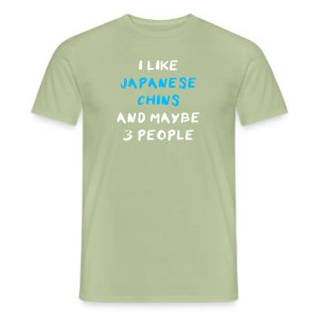 Japanese Chin - Männer T-Shirt - Sage - Vorne - AI Model Male 178 light (178cm)