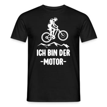 Bicycle Mountain Bike Road Bike E-Bike Cyclist - Men's T-Shirt - black - Front - AI Model Male 178 light (178cm)
