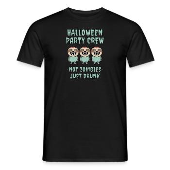 Halloween Party Crew Betrunkene Faultier Zombies - Männer T-Shirt - Schwarz - Vorne - AI Model Male 178 light (178cm)