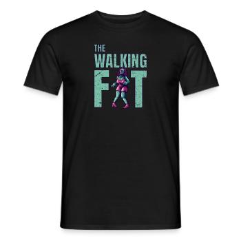 The Walking Fat Thick Zombie Woman - Men's T-Shirt - black - Front - AI Model Male 178 light (178cm)