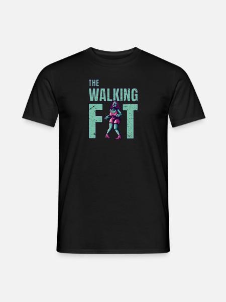 The Walking Fat Dicke Zombie Frau - Männer T-Shirt - Schwarz