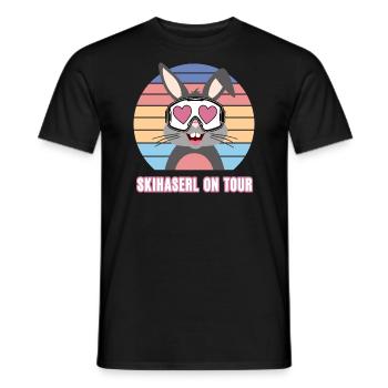 Skihaserl Skifahren Hase Skifahrer Ski Fahrer - Männer T-Shirt - Schwarz - Vorne - AI Model Male 178 light (178cm)