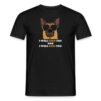 Berger allemand frais - T-shirt homme - noir - Devant - AI Model Male 178 light (178cm)