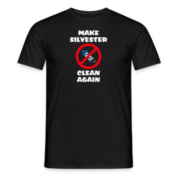 Anti Feuerwerk Gegen Böller - Männer T-Shirt - Schwarz - Vorne - AI Model Male 178 light (178cm)