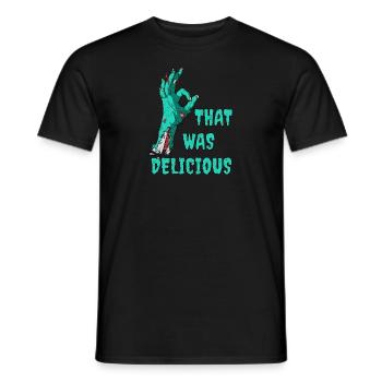 Zombie Hand Funny Saying Halloween Undead - Men's T-Shirt - black - Front - AI Model Male 178 light (178cm)