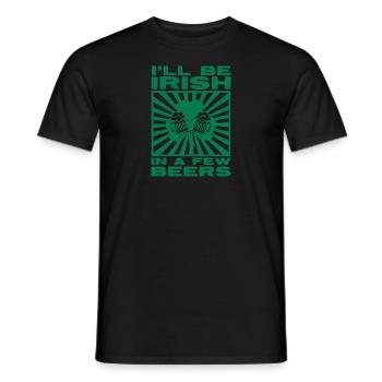 Bier Trinken Trinker Irland Irisch St Patricks Day - Männer T-Shirt - Schwarz - Vorne - AI Model Male 178 light (178cm)