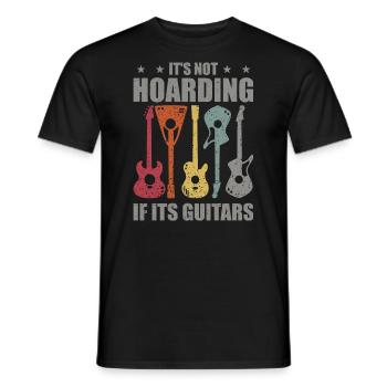 Es ist kein Horten, wenn es Gitarren sind - Männer T-Shirt - Schwarz - Vorne - AI Model Male 178 light (178cm)