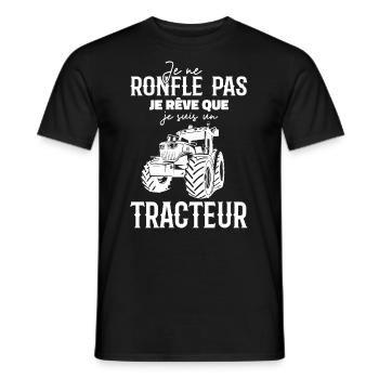 Ich schnarche nicht, ich träume, dass ich ein Traktor bin - Männer T-Shirt - Schwarz - Vorne - AI Model Male 178 light (178cm)