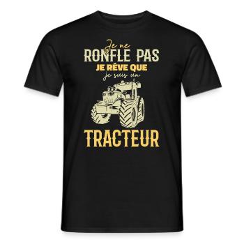 Ich schnarche nicht, ich träume, dass ich ein Traktor bin - Männer T-Shirt - Schwarz - Vorne - AI Model Male 178 light (178cm)
