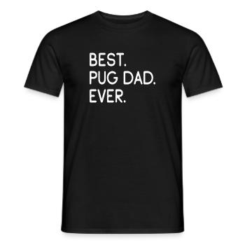 Mops Pug - Männer T-Shirt - Schwarz - Vorne - AI Model Male 178 light (178cm)
