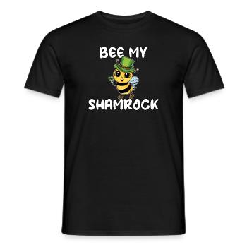 Abeille mignonne Leprechaun Goblin disant trèfle - T-shirt homme - noir - Devant - AI Model Male 178 light (178cm)