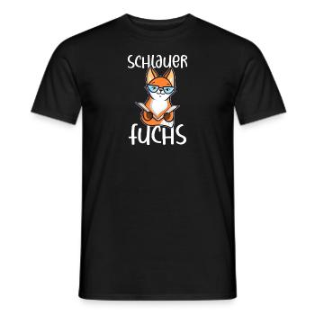 Schlauer Fuchs - Männer T-Shirt - Schwarz - Vorne - AI Model Male 178 light (178cm)