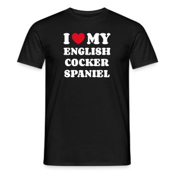J’adore mon propriétaire de chien cocker anglais - T-shirt homme - noir - Devant - AI Model Male 178 light (178cm)