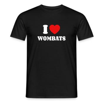 I Love Wombats - Männer T-Shirt - Schwarz - Vorne - AI Model Male 178 light (178cm)