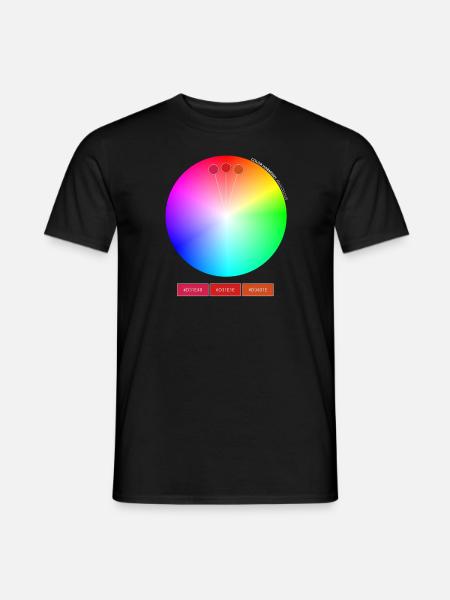 Farbkreis – Analoges Rot - Männer T-Shirt - Schwarz