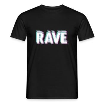 Rave - Männer T-Shirt - Schwarz - Vorne - AI Model Male 178 light (178cm)