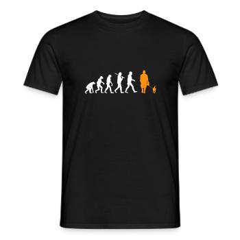 marche Evolution Dog Dog aller cadeau promenade - T-shirt homme - noir - Devant - AI Model Male 178 light (178cm)
