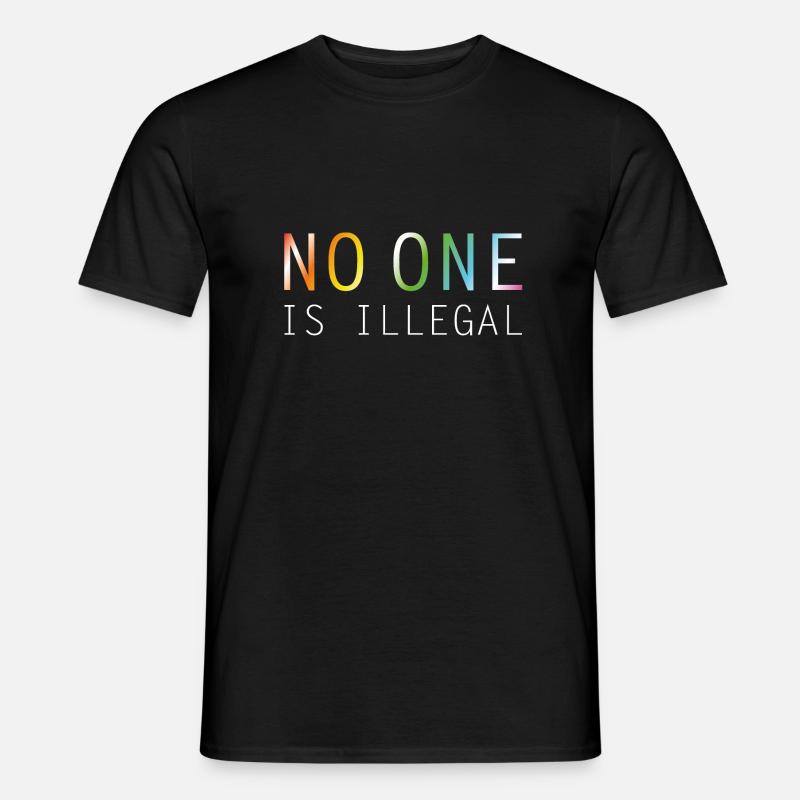 No one is illegal - Männer T-Shirt - Schwarz