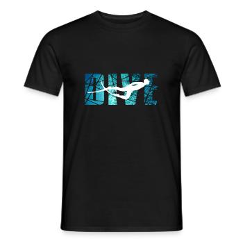 DIVE - Outdoor Riff Taucher - Männer T-Shirt - Schwarz - Vorne - AI Model Male 178 light (178cm)