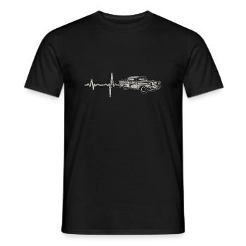 Shirt Cadeau cru Heartbeat - T-shirt homme - noir - Devant - AI Model Male 178 light (178cm)